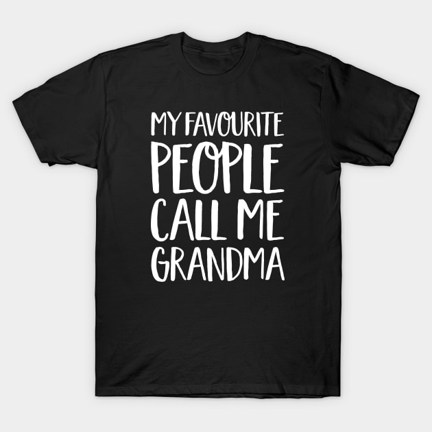 Grandma Gift - My Favourite People Call Me Grandma T-Shirt by Elsie Bee Designs